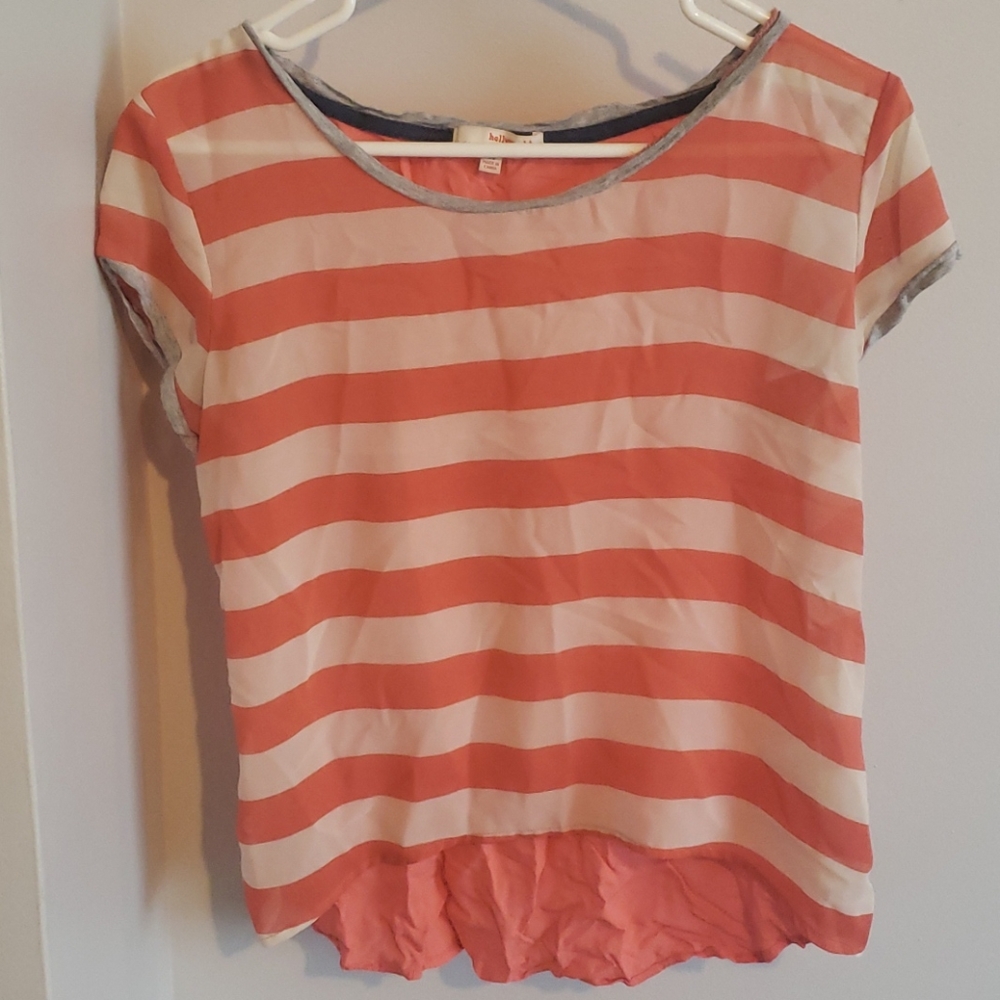 Orange striped t-shirt